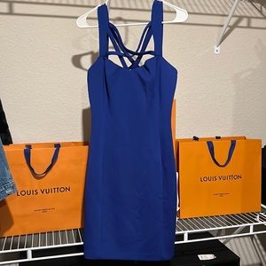 Guess royal blue straps neck dress